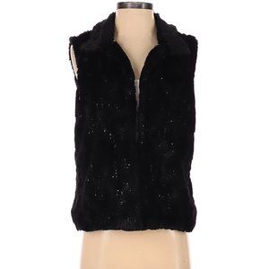 Faux Fur and Sequin Cozy Vest - Size M